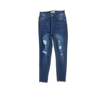 Blue Savvy Skinny Distressed Women's size‎ 9 Dark Blue Denim jeans
